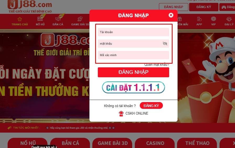 Hướng dẫn cách đăng nhập j88 qua link an toàn không bị chặn